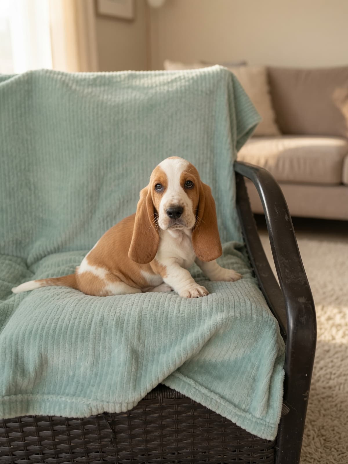 New puppy 5, a tri color Basset Hound puppy